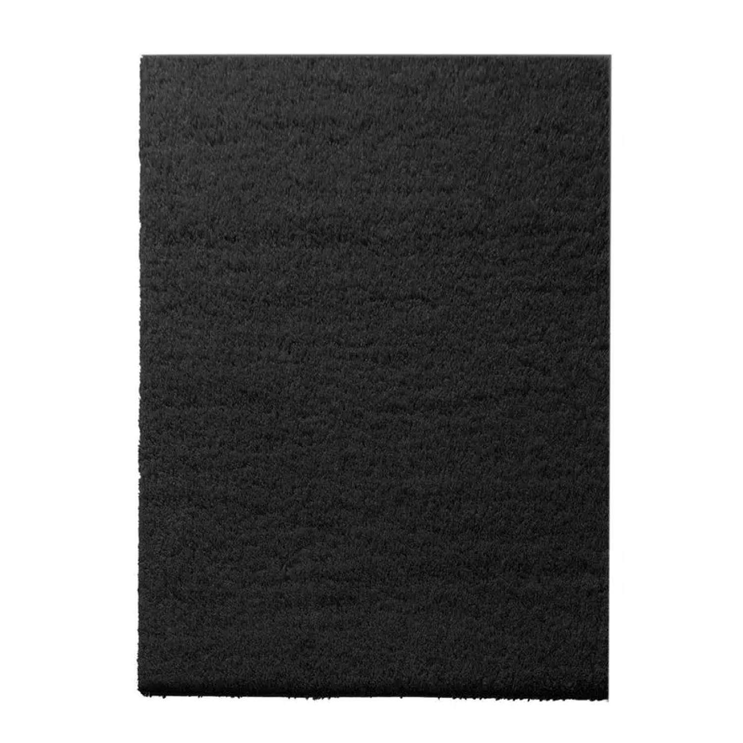 Bild von KARAT Shaggy Teppich Barcelona nach Maß Wohnteppich mit Weichem Flor Schwarz 50 x 100 cm