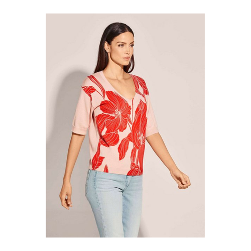 Bild von Eleganter MADELEINE Strickpullover mit Blütenprint