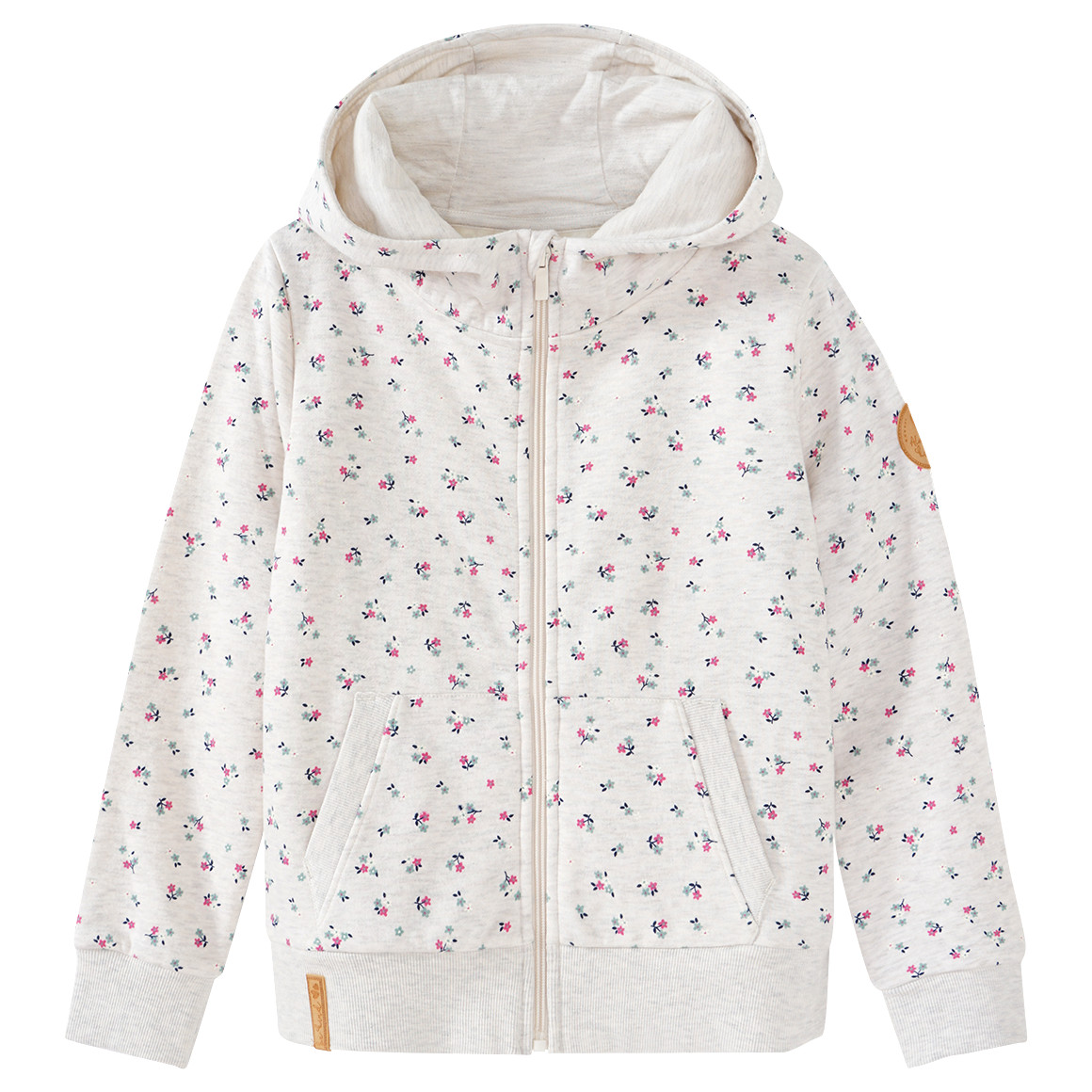 Bild von Mädchen Sweatjacke mit Blumen-Allover