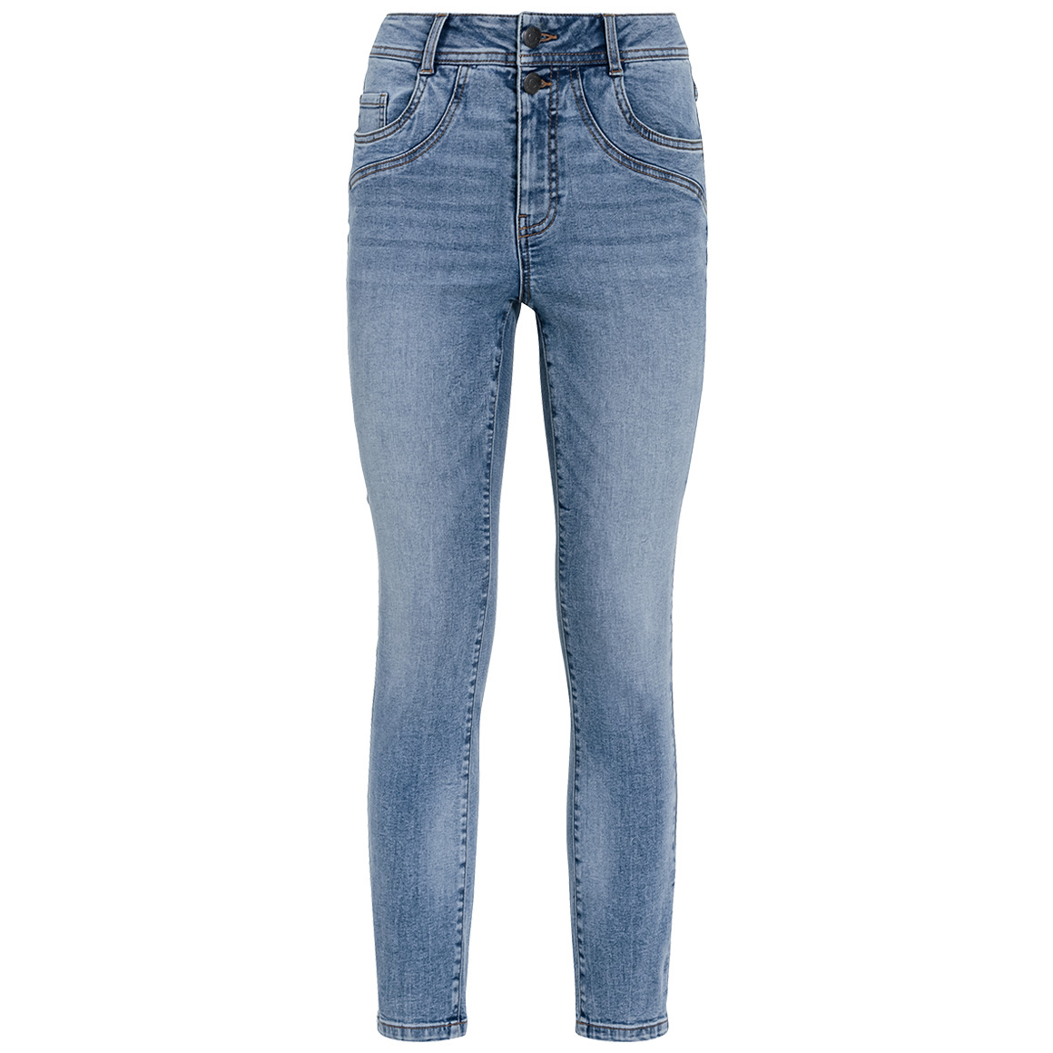 Bild von Damen Skinny-Jeans mit Used-Waschung