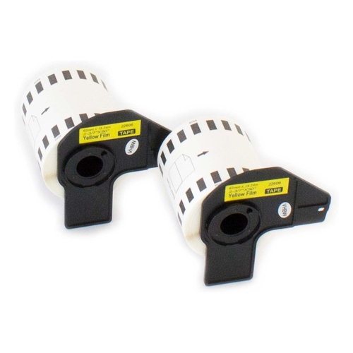 Bild von vhbw 2x Etiketten-Rolle mit Halter 62mm x 15,24m - Premium Qualität für Brother PT QL720NW