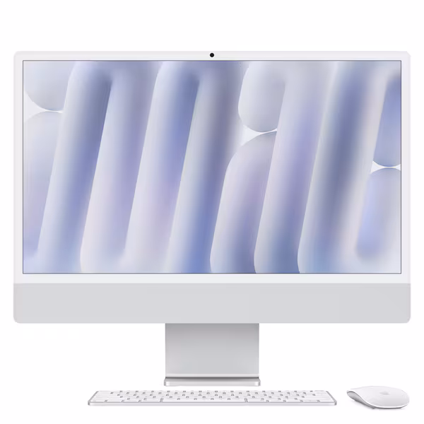 Bild von Apple iMac Silber CZ1EH-00000110 - 61cm(24‘‘) M4 10-Core CPU, 10-Core GPU, 16GB RAM, 256GB SSD, Nanotexturglas, Magic Keyboard TID und NUM