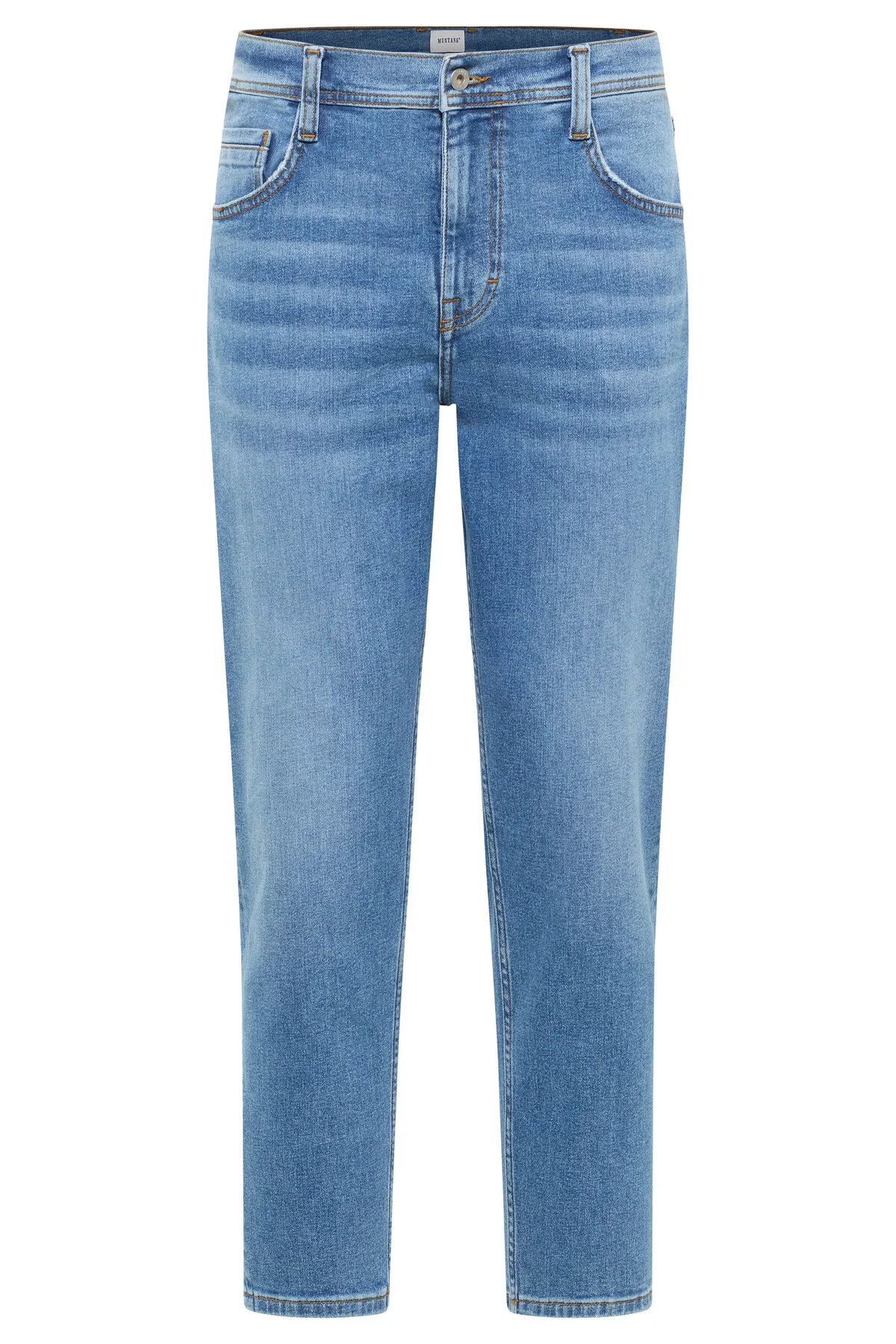 Bild von Mustang Jeans Herren Style Denver Tapered mit Kontrastnähten mittelblau