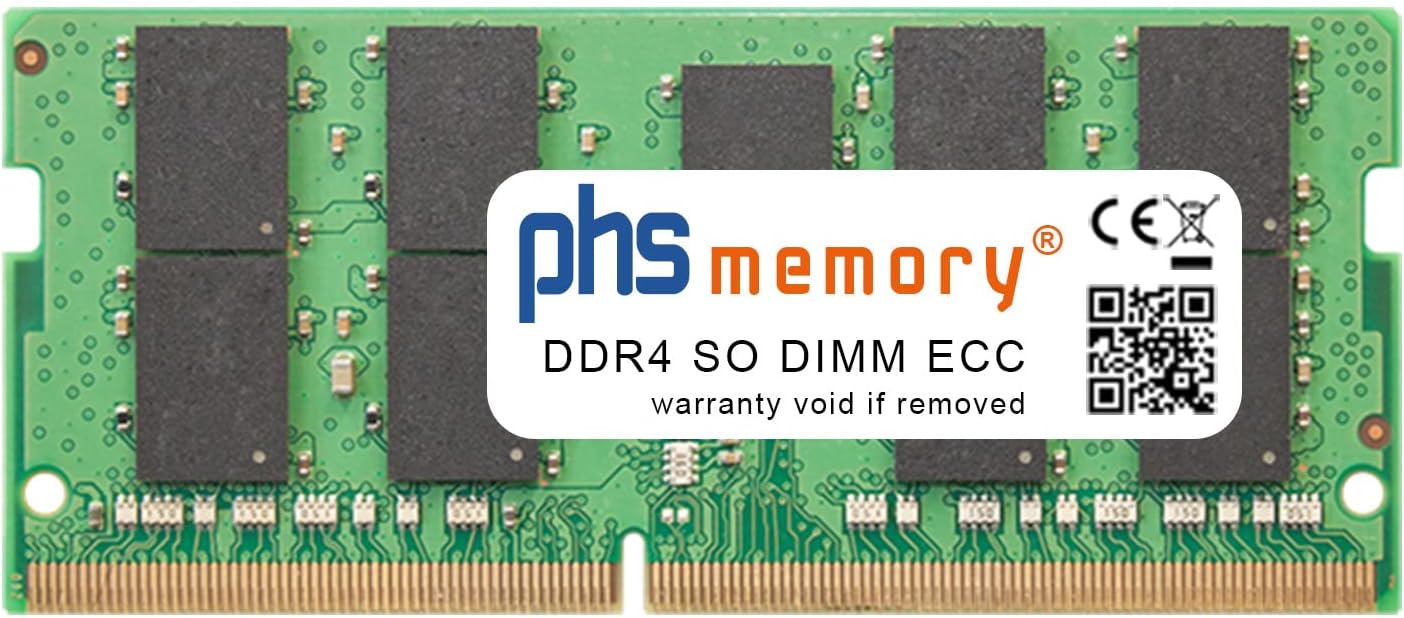 Bild von PHS-memory 32GB RAM Speicher kompatibel mit Synology DiskStation DS3018xs DDR4 SO DIMM ECC 2666MHz PC4-2666V-P