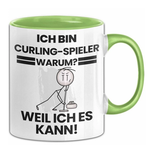 Bild von Trendation Tasse Curling-Spieler Geschenk Tasse Lustiger Spruch Ich Bin Curling-Spieler