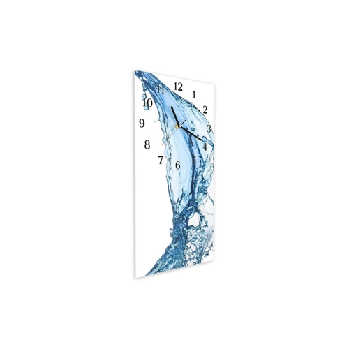 Bild von Primedeco Wanduhr Glasuhr Wanduhr Wandkunst Größe 30 x 60 cm mit Motiv Wassersplash