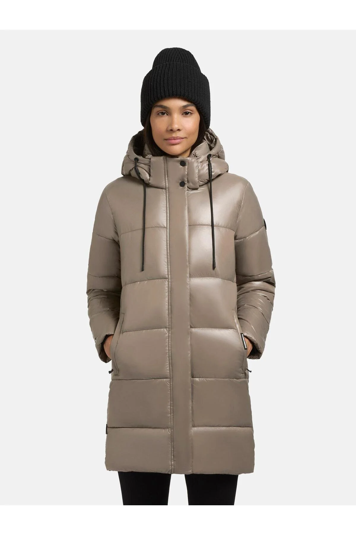Bild von khujo Steppjacke Jadet2-YM Schimmernder Winter Kurzmantel mit abnehmbarer Kapuze