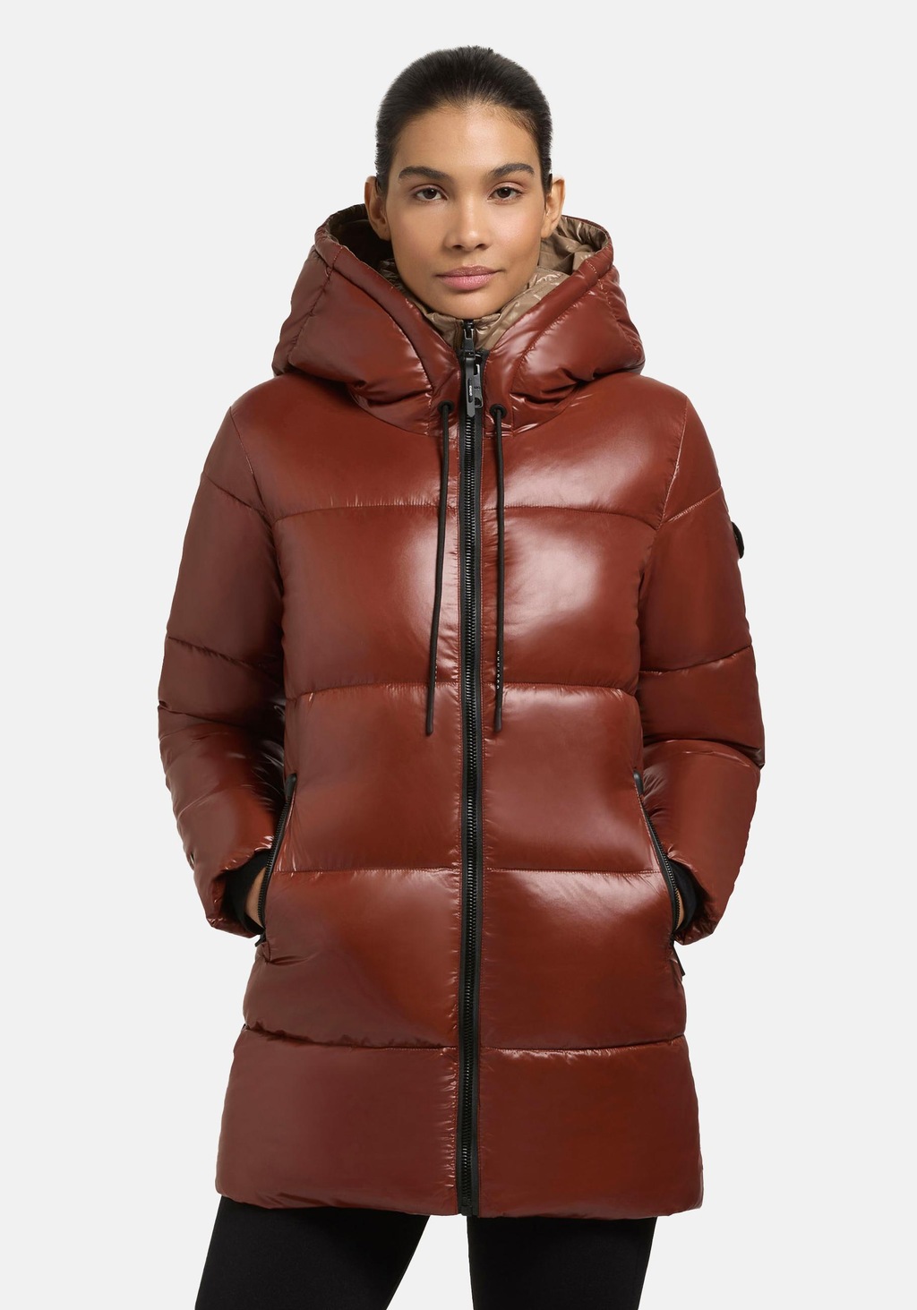 Bild von khujo Kurzmantel Grana-YM Glänzender kurzer gesteppter Damen Wintermantel