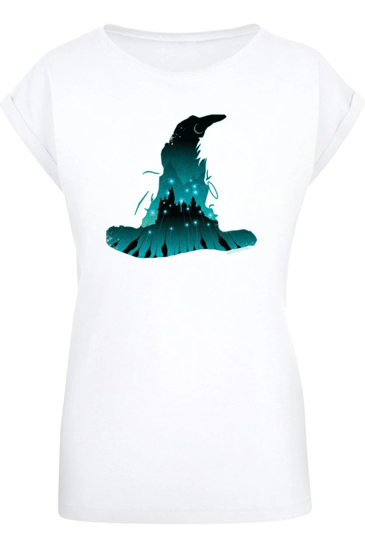Bild von ABSOLUTE CULT Harry Potter Hogwarts Silhouette T-shirt für Damen - M