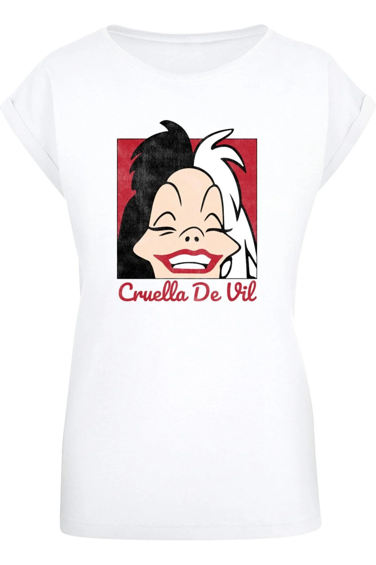 Bild von ABSOLUTE CULT 101 Dalmations Cruella De Vil Kopf T-shirt für Damen - L