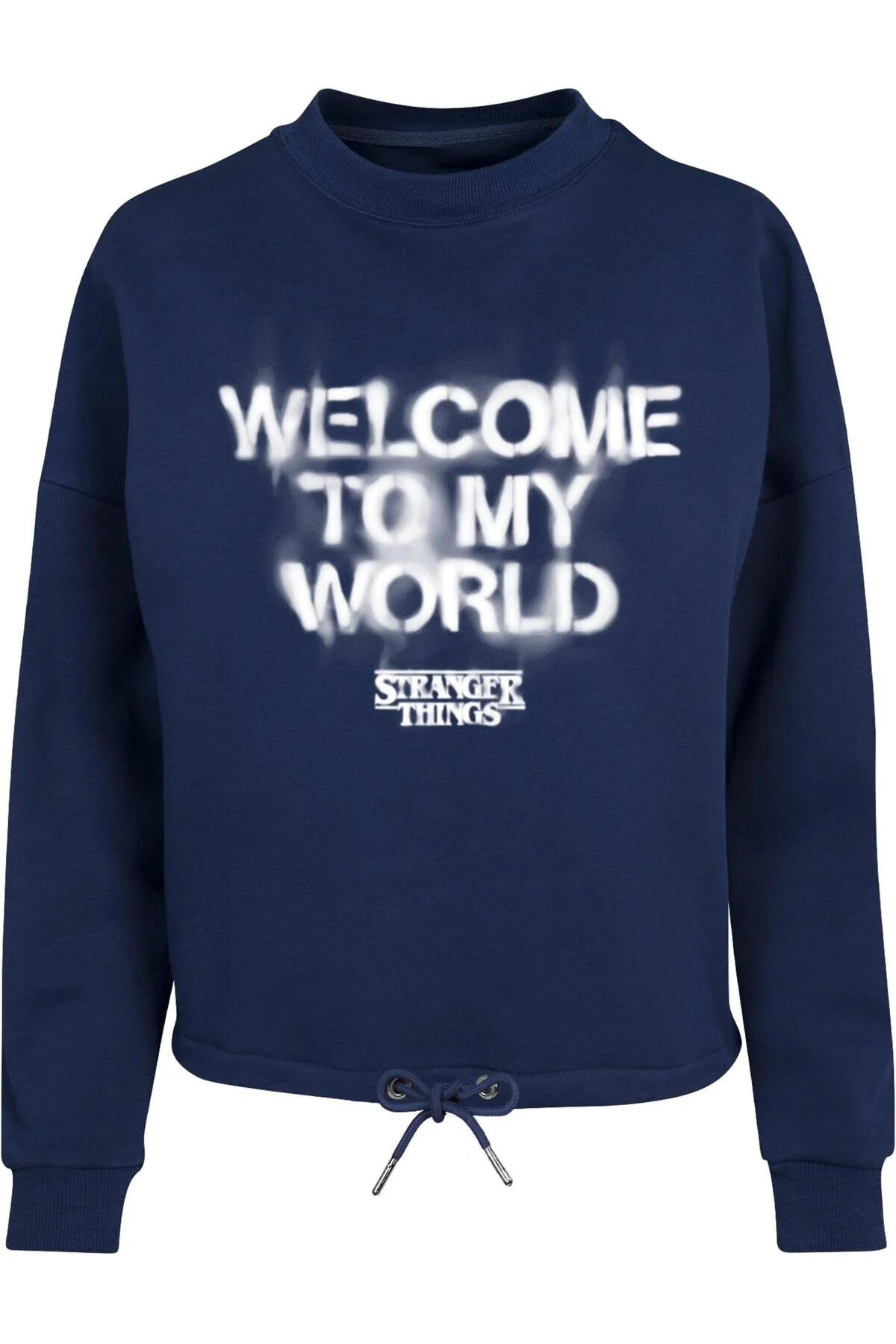 Bild von ABSOLUTE CULT Ladies Stranger Things Willkommen In Meiner Welt Oversize Crewneck für Damen - XS