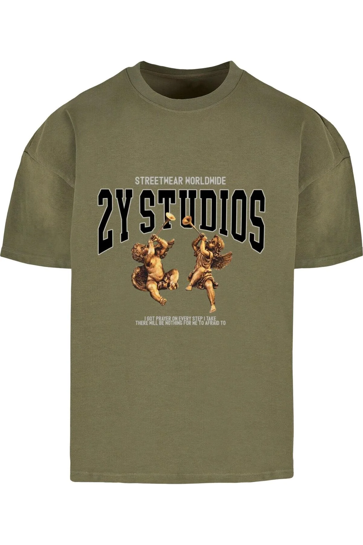 Bild von 2Y STUDIOS T-shirt Khaki Regular Fit für Herren - 5XL