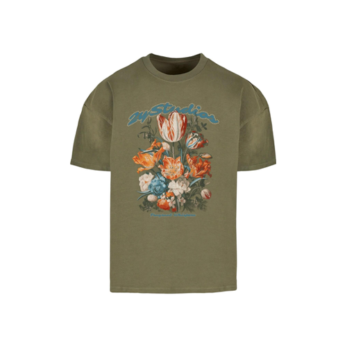 Bild von 2Y STUDIOS Blumen Ultra Schweres Tee für Herren - XL