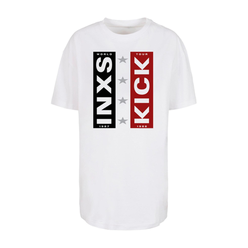 Bild von Merchcode Ladies Inxs Kick Logo Oversized Boyfriend Tee für Damen - XL