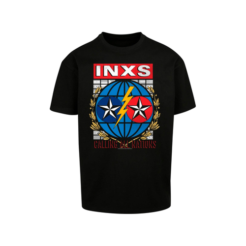 Bild von Merchcode Inxs Calling All Nations Schweres Oversize-T-Shirt für Herren - 4XL