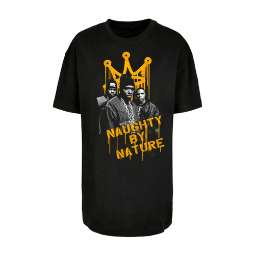 Bild von Merchcode Naughty By Nature Übergroßes Boyfriend-T-Shirt mit Drip Crown Print für Damen - 3XL