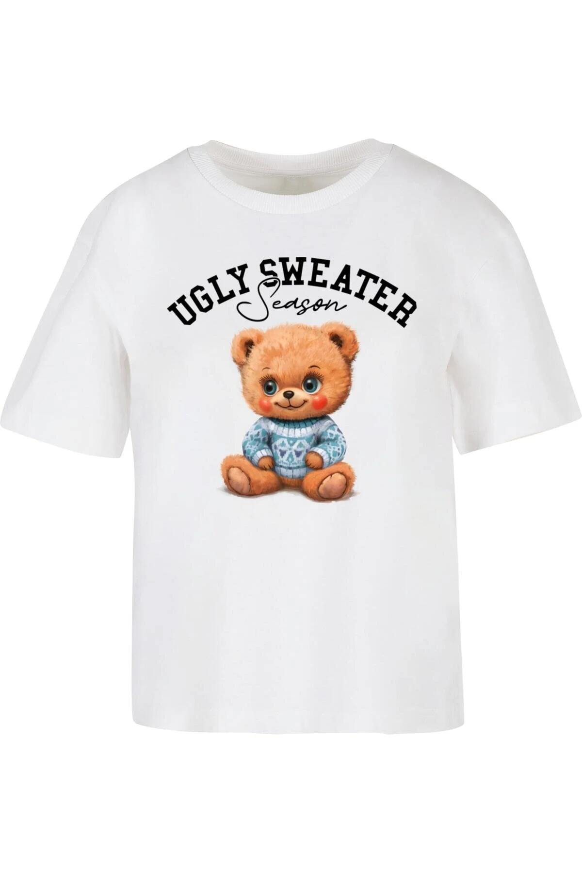 Bild von Mister Tee T-shirt Mit Hässlichem Pullover für Damen - L