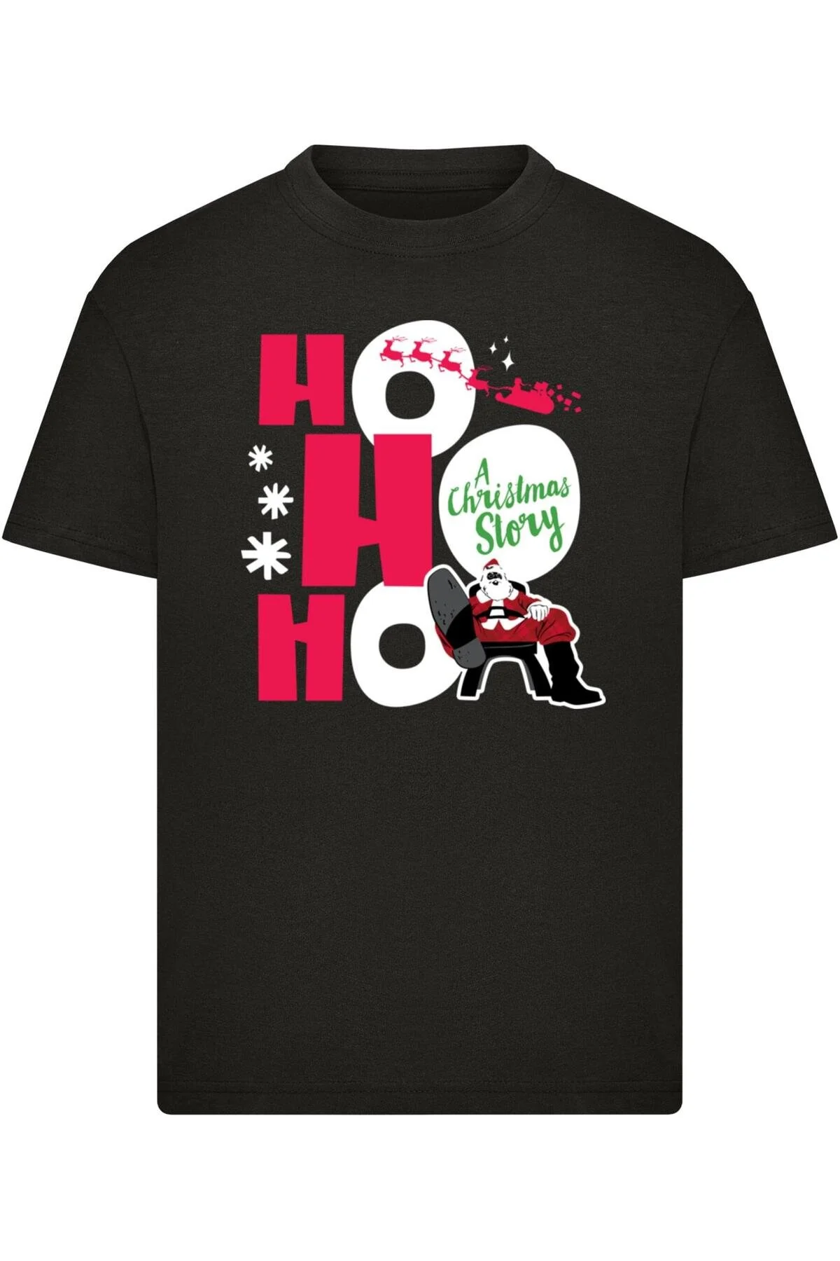 Bild von ABSOLUTE CULT Kinder Eine Weihnachtsgeschichte Ho Ho Basic T-shirt für Herren - 110