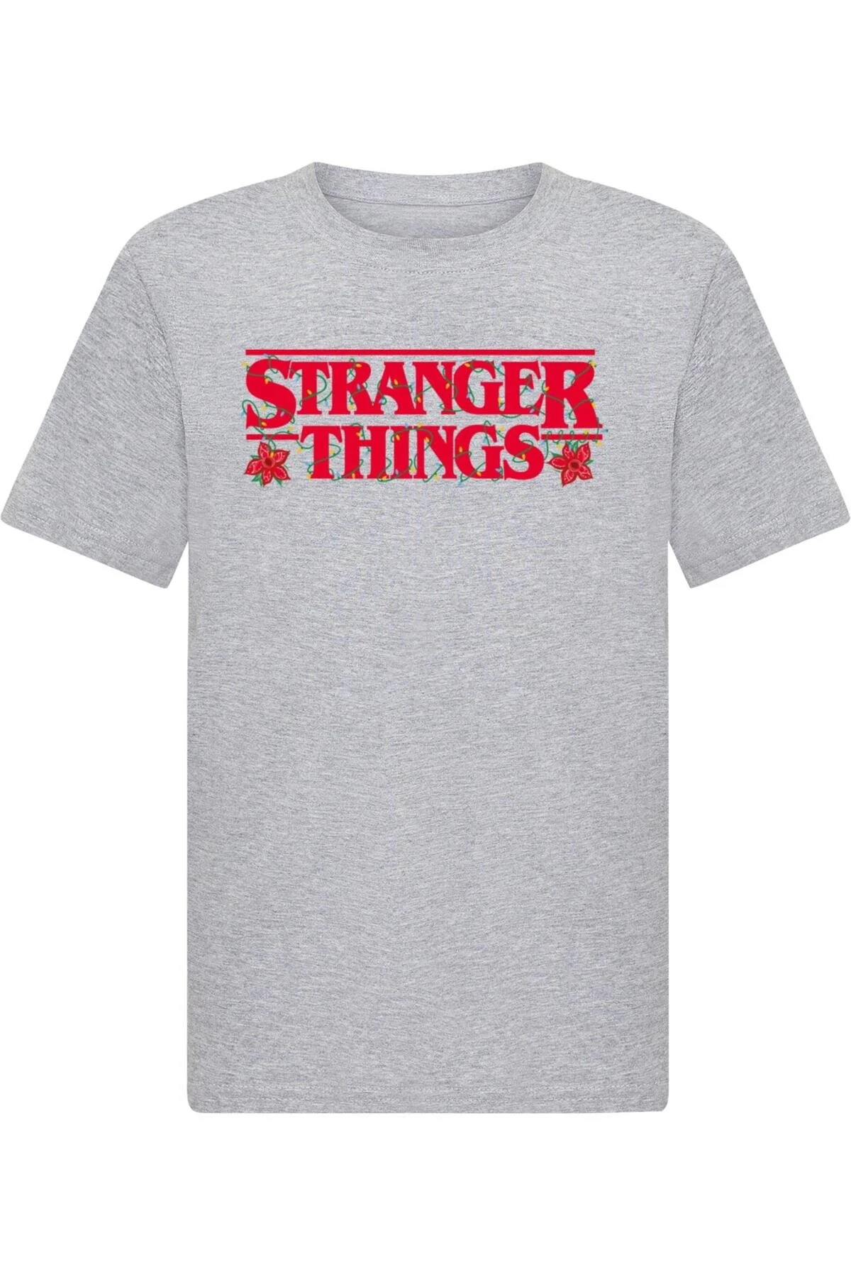 Bild von ABSOLUTE CULT Kinder Stranger Things Weihnachten Logo Basic Tee 2.0 für Herren - 134–140