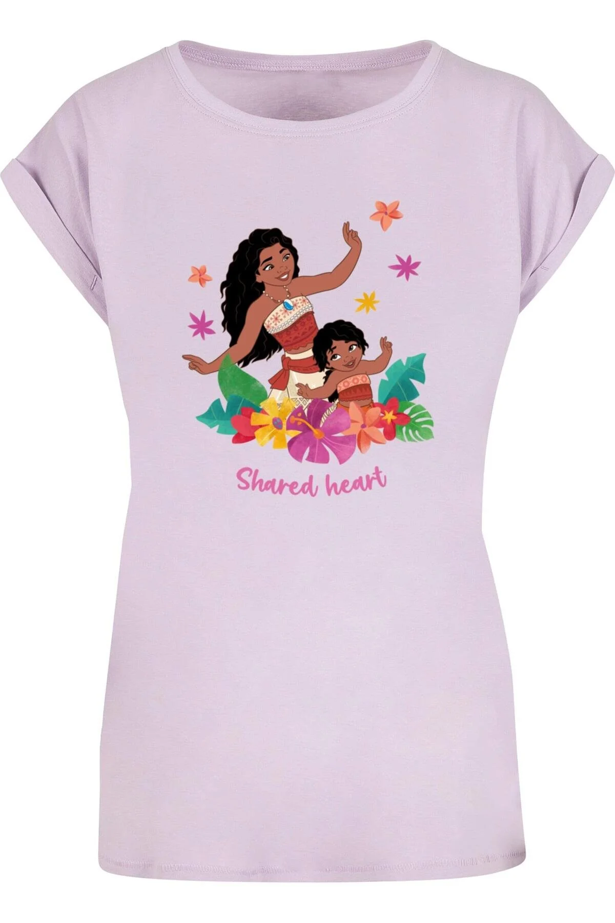 Bild von ABSOLUTE CULT Ladies Moana And Simea Shared Heart T-shirt für Damen - 2XL