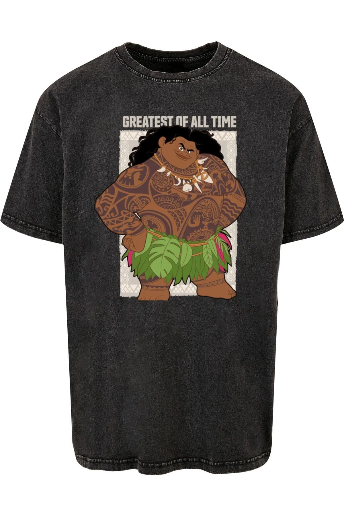 Bild von ABSOLUTE CULT Moana Maui – Das Größte Aller Zeiten – Übergroßes T-shirt Mit Acid-waschung für Herren - L