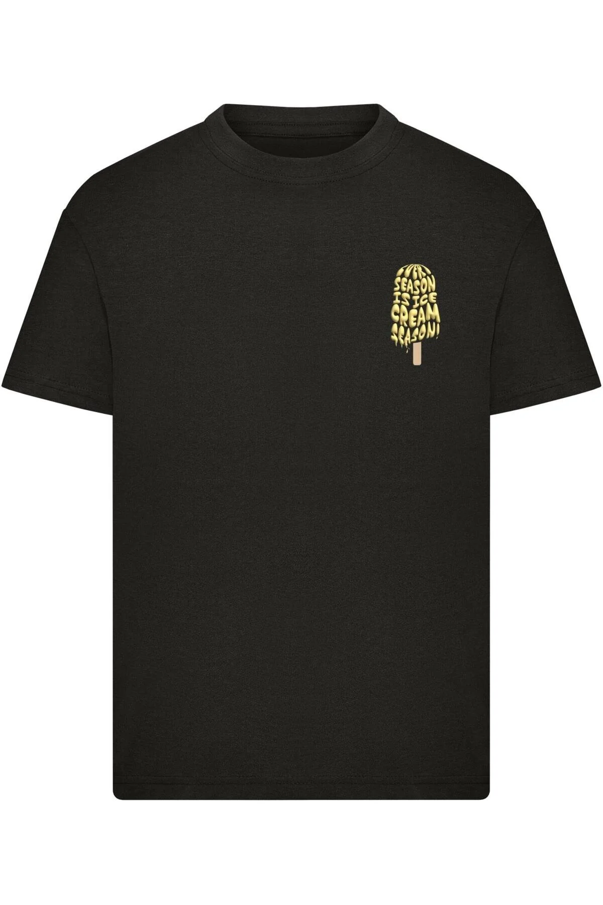 Bild von Merchcode Kids Ice Cream Season Yellow Basic T-shirt für Herren - 110