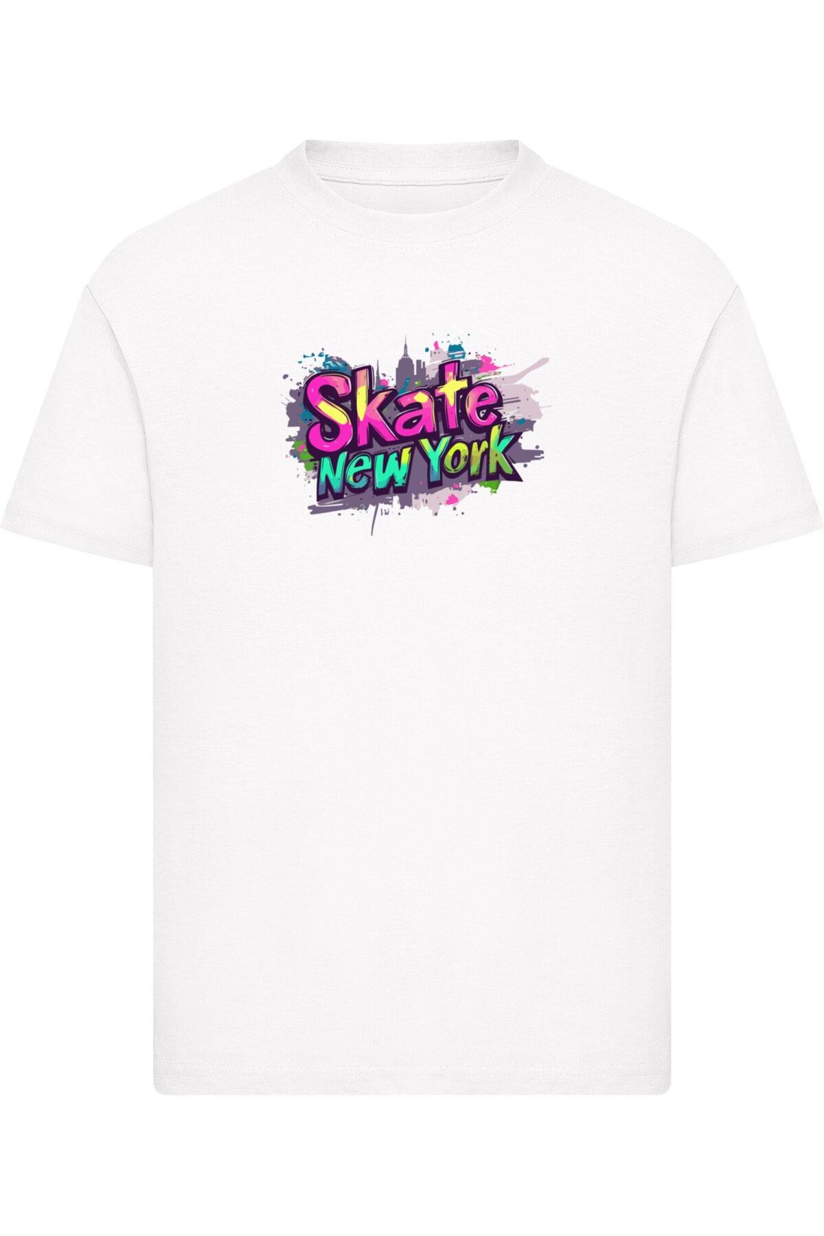 Bild von Merchcode Kids Skate New York Basic T-shirt für Herren - 110
