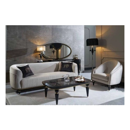 Bild von Xlmoebel Sofa Zeitgemäße Weiße Sofaset 3+1 Sitzer Textil Sofa Sitzgruppe Grau