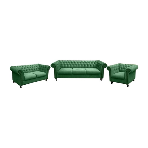 Bild von Xlmoebel Sofa Dunkle Chesterfield Sofaset im Chesterfield Stil