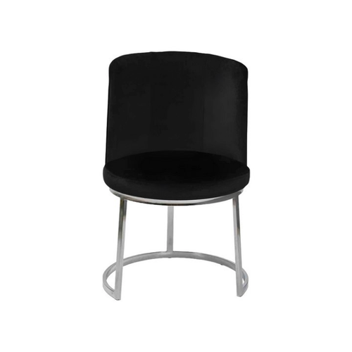 Bild von Xlmoebel Stuhl Neuer Designer Esszimmerstuhl mit Edelstahlfuß in Schwarz