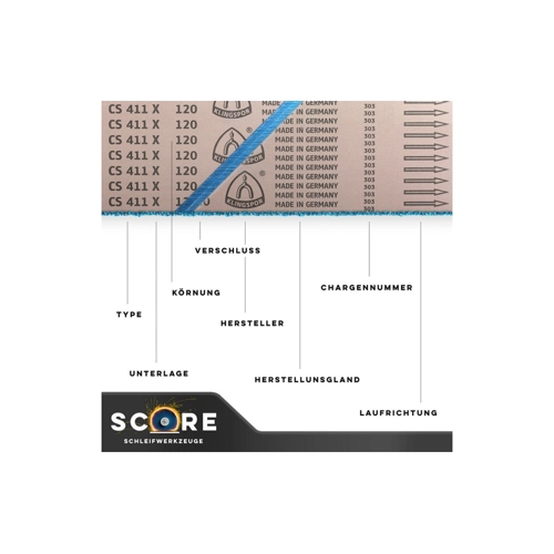 Bild von Klingspor Schleifband CS 411 X – Hochleistungs-Schleifband für Grobschliff