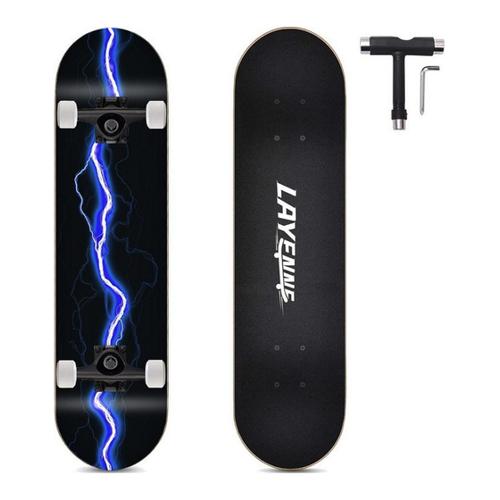 Bild von LuxusKollektion Skateboard Skateboard Blitz 31x8 Zoll 8-lagiges Ahornbrett symmetrisch geneigt