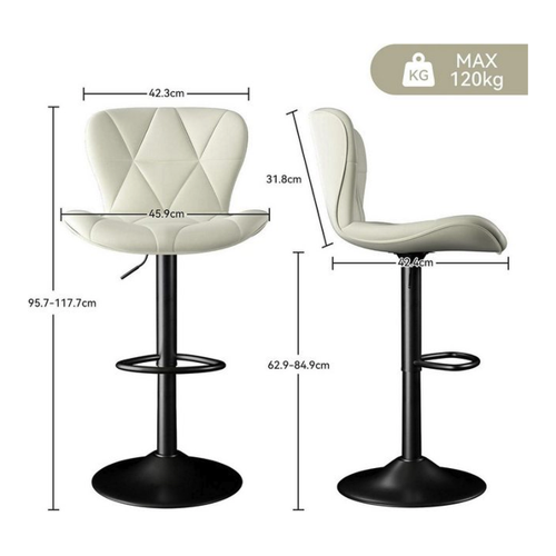 Bild von LuxusKollektion Drehstuhl Barhocker 2er Set
