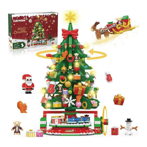 Bild von LuxusKollektion DIY-Adventskalender: Rotierender Weihnachtsbaum Bausatz mit LED Licht