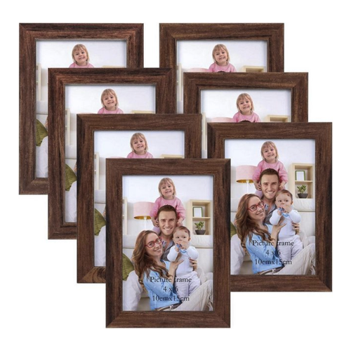 Bild von LuxusKollektion Bilderrahmen-Set 10x15 cm für Fotos und Bilder, Braun
