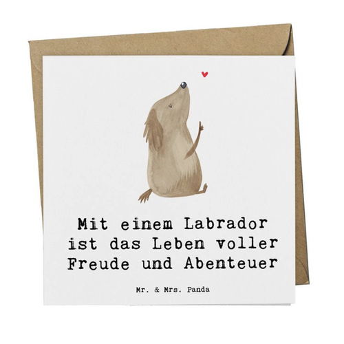 Bild von Mr. & Mrs. Panda Grußkarte Labradorleben - Die perfekte Karte für jeden Anlass