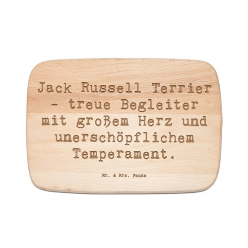 Bild von Mr. & Mrs. Panda Frühstücksbrett Spruch Jack Russell Terrier - Buchenholz