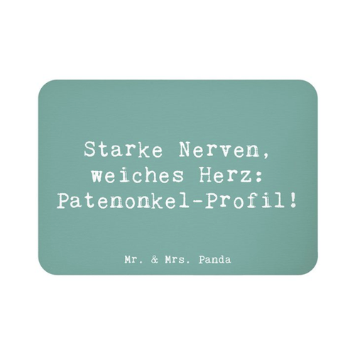 Bild von Mr. & Mrs. Panda Magnet Spruch Starke Patenonkel - Meeresbrise
