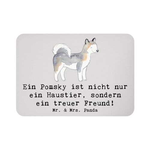 Bild von Mr. & Mrs. Panda Magnet Pomsky Freund - Grau Pastell