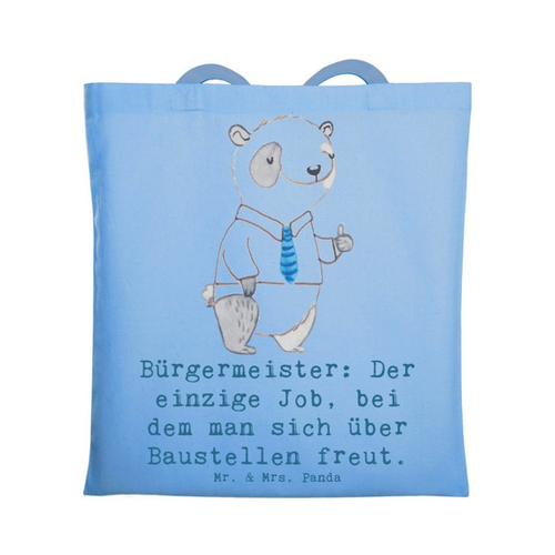 Bild von Mr. & Mrs. Panda Tragetasche Bürgermeister Freude - Sky Blue