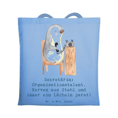 Bild von Mr. & Mrs. Panda Tragetasche Sekretärin Heldin - Sky Blue