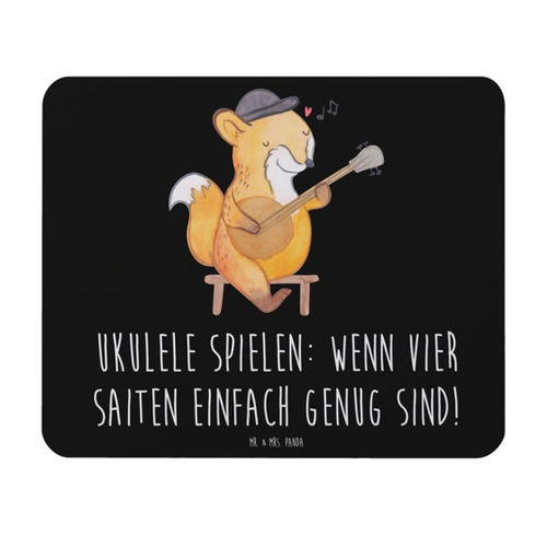 Bild von Mr. & Mrs. Panda Mauspad Ukulele Freude - Schwarz