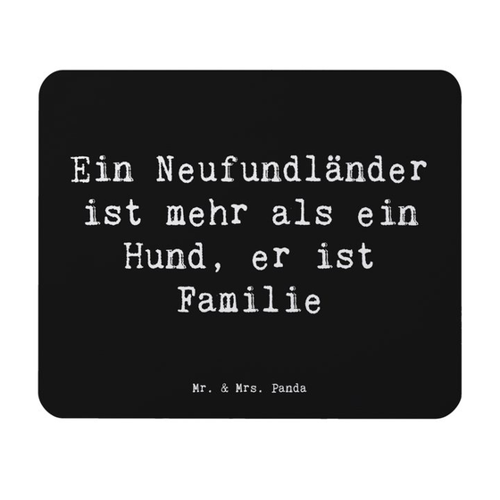 Bild von Mr. & Mrs. Panda Mauspad Spruch Neufundländer Familie - Schwarz