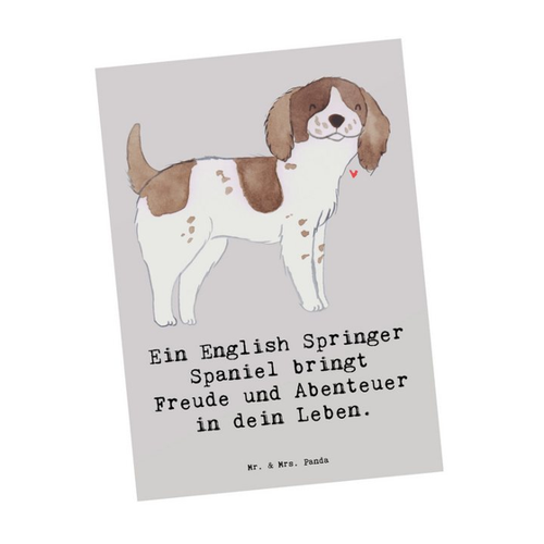 Bild von Mr. & Mrs. Panda Postkarte English Springer Spaniel Freude