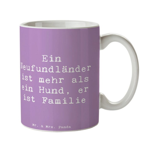 Bild von Mr. & Mrs. Panda Tasse Spruch Neufundländer Familie - Lavendeltraum