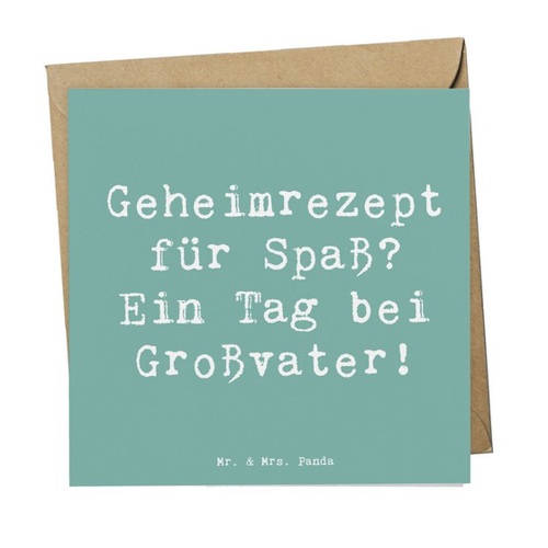 Bild von Mr. & Mrs. Panda Grußkarte - Ein liebevolles Geschenk für Großväter