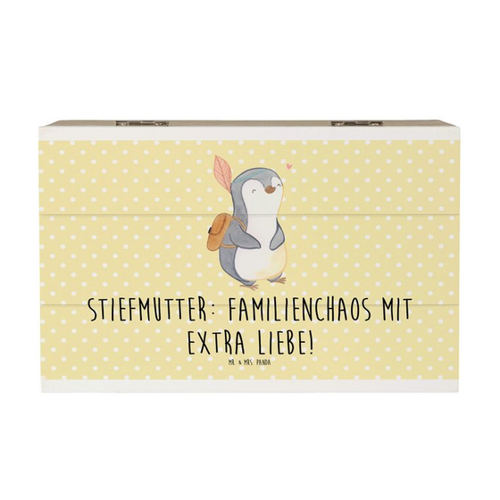 Bild von Mr. & Mrs. Panda Dekokiste – Stiefmutter Liebe in Gelb Pastell