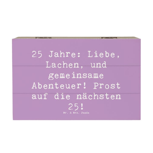 Bild von Mr. & Mrs. Panda Dekokiste – Charmante Erinnerungsbox für den 25. Hochzeitstag