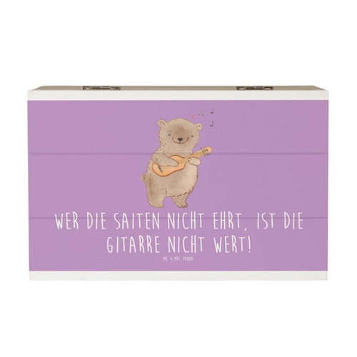 Bild von Mr. & Mrs. Panda Dekokiste 19 x 12 cm Gitarre Wert - Lavendeltraum