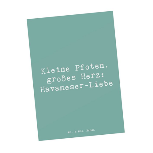 Bild von Mr. & Mrs. Panda Postkarte Spruch Havaneser Liebe - Meeresbrise